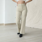 Raw Hem Stretchy Cotton Pants