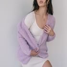 Fuzzy Soft Lavender Cardigan