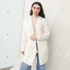 Fuzzy Soft Cream Cardigan