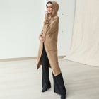 Hooded Maxi Cardigan in Camel