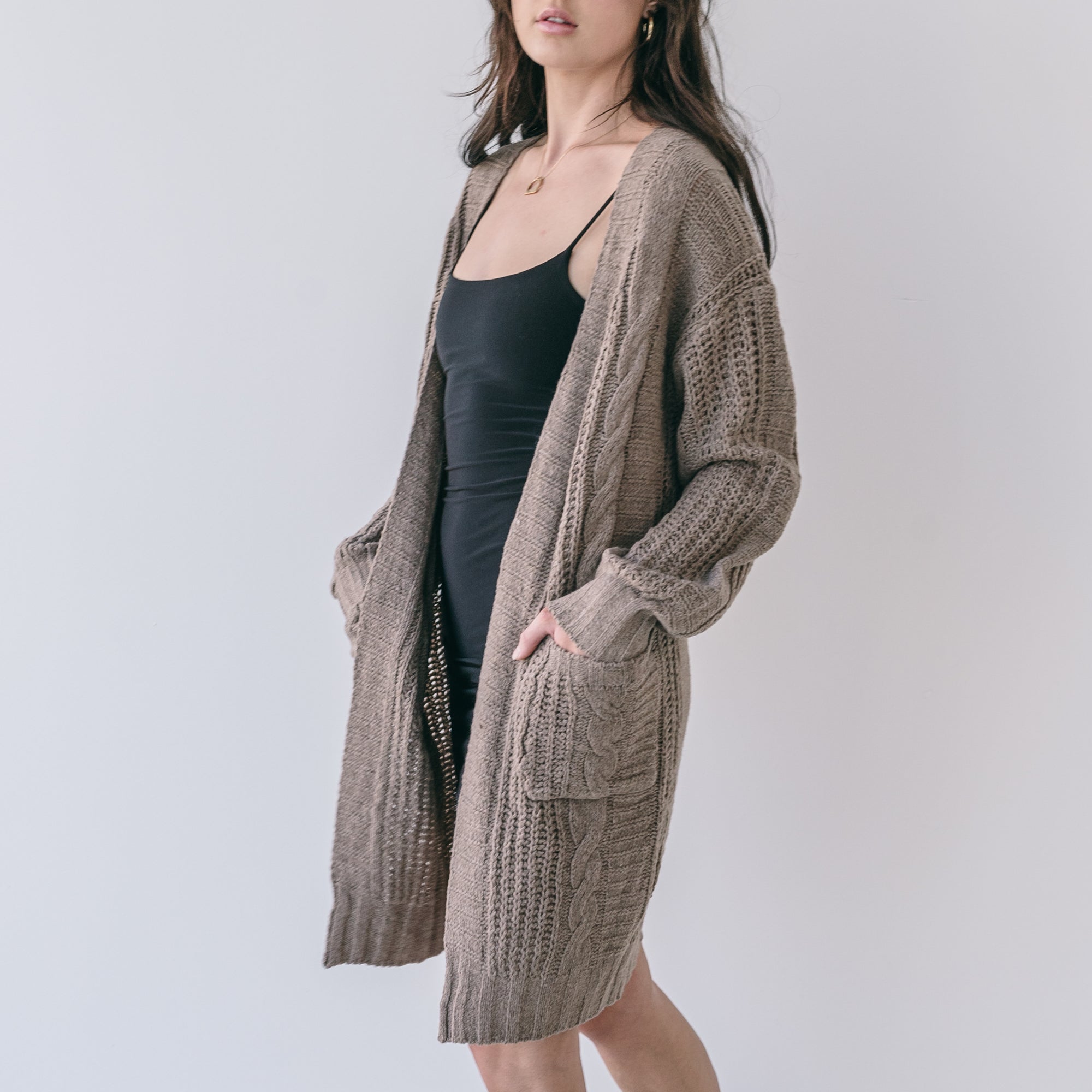 Medium Weight Cable Cardigan