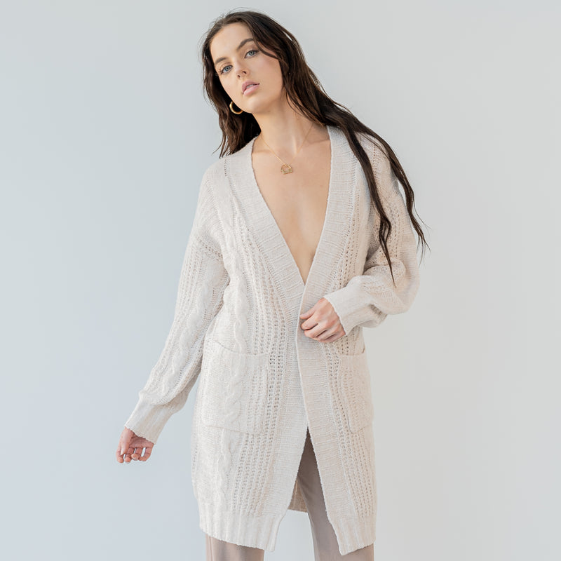 Medium Weight Cable Cardigan