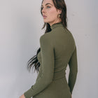 Almost Gone - Short Seamless Sweater Dress Turtleneck