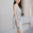 Last One - Metallic Nylon Overlap Party Dress