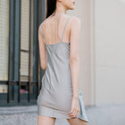 Last One - Metallic Nylon Overlap Party Dress