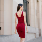 Last One - Soft Nylon Double Layered Ruched Bust Dress