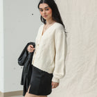 Almost Gone - Cream Cable Button Up Sweater/Cardigan