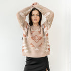 Taupe Patterned 'Cabin' Sweater In Soft Knit