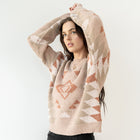 Taupe Patterned 'Cabin' Sweater In Soft Knit