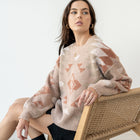 Taupe Patterned 'Cabin' Sweater In Soft Knit