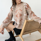 Taupe Patterned 'Cabin' Sweater In Soft Knit