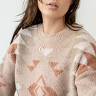 Taupe Patterned 'Cabin' Sweater In Soft Knit