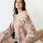 Taupe Patterned 'Cabin' Sweater In Soft Knit