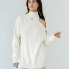 Last One - Cut-Out Neck Design Sweater