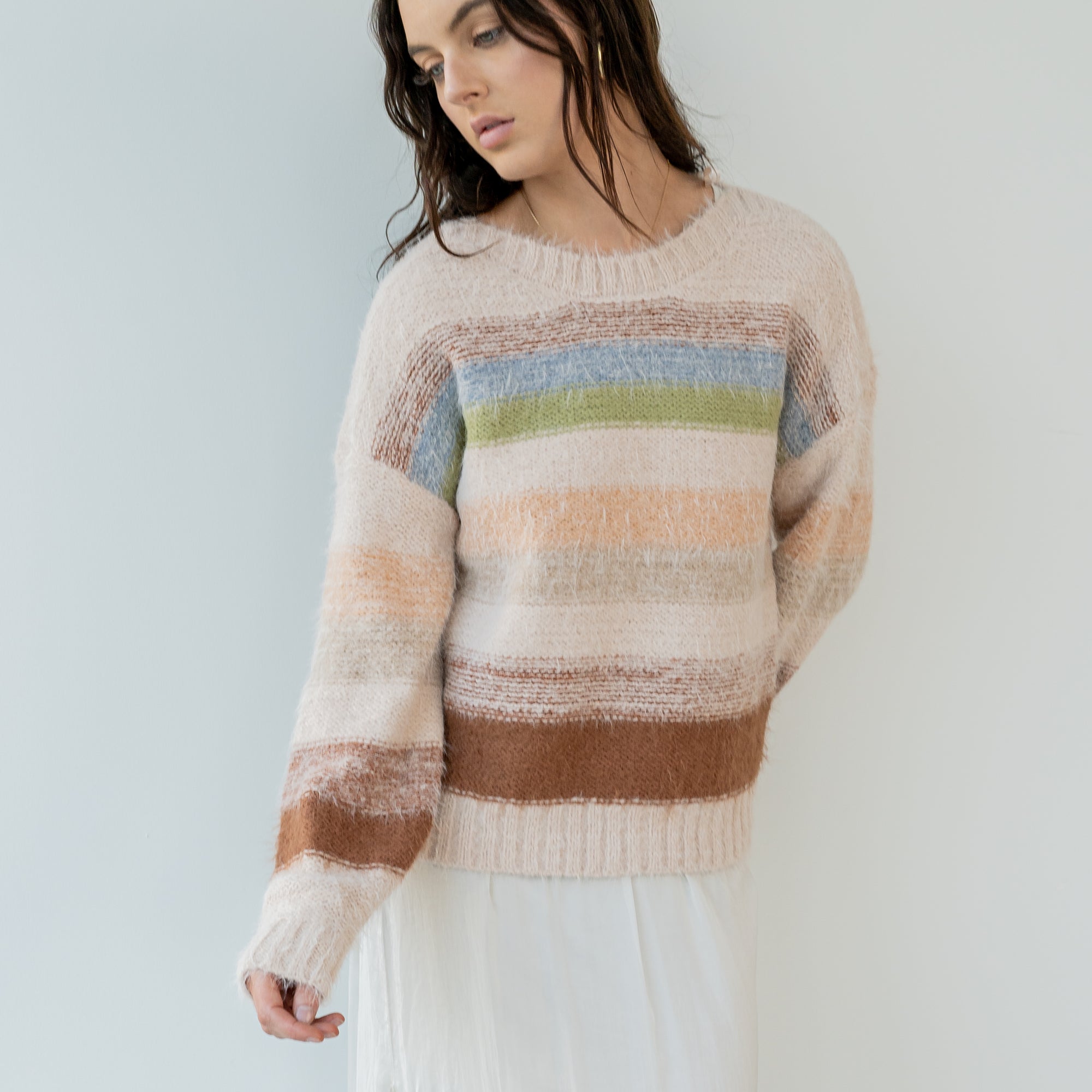 Stripe Sweater In Pastels