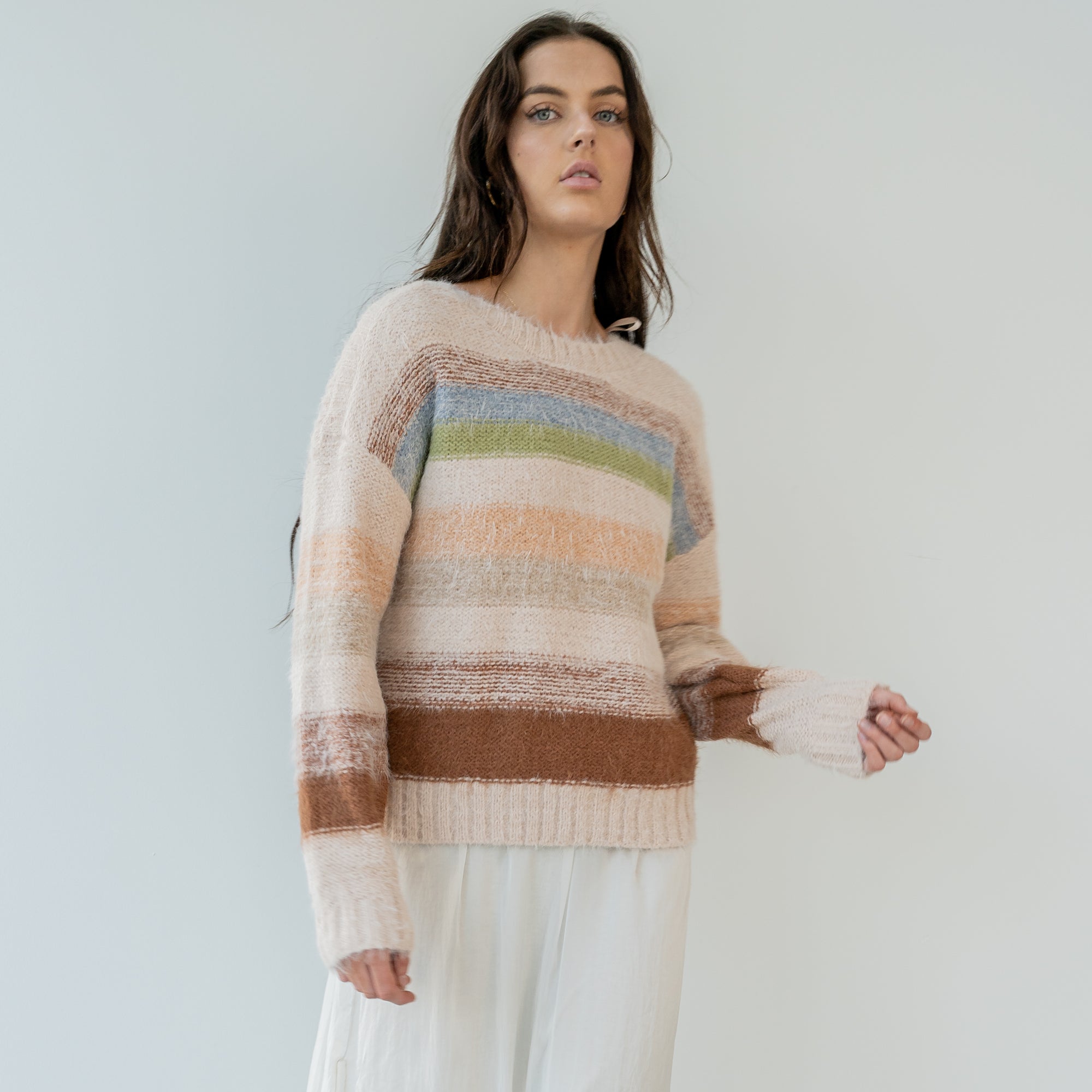 Stripe Sweater In Pastels