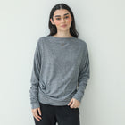 Butter-Soft Drape Knit Top in Navy