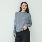 Butter-Soft Drape Knit Top in Navy