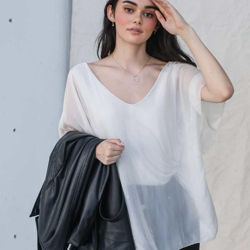 Silk Chiffon T-Shirt