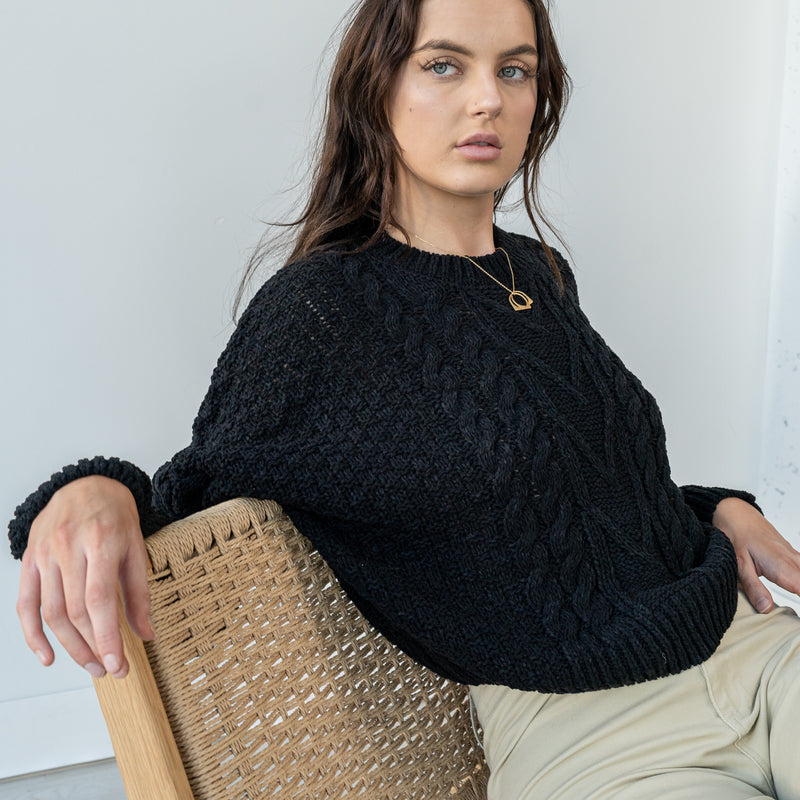 Soft Cable Chenille Sweater