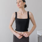 Double Layered Essential Cami in Stretchy Sports Knit