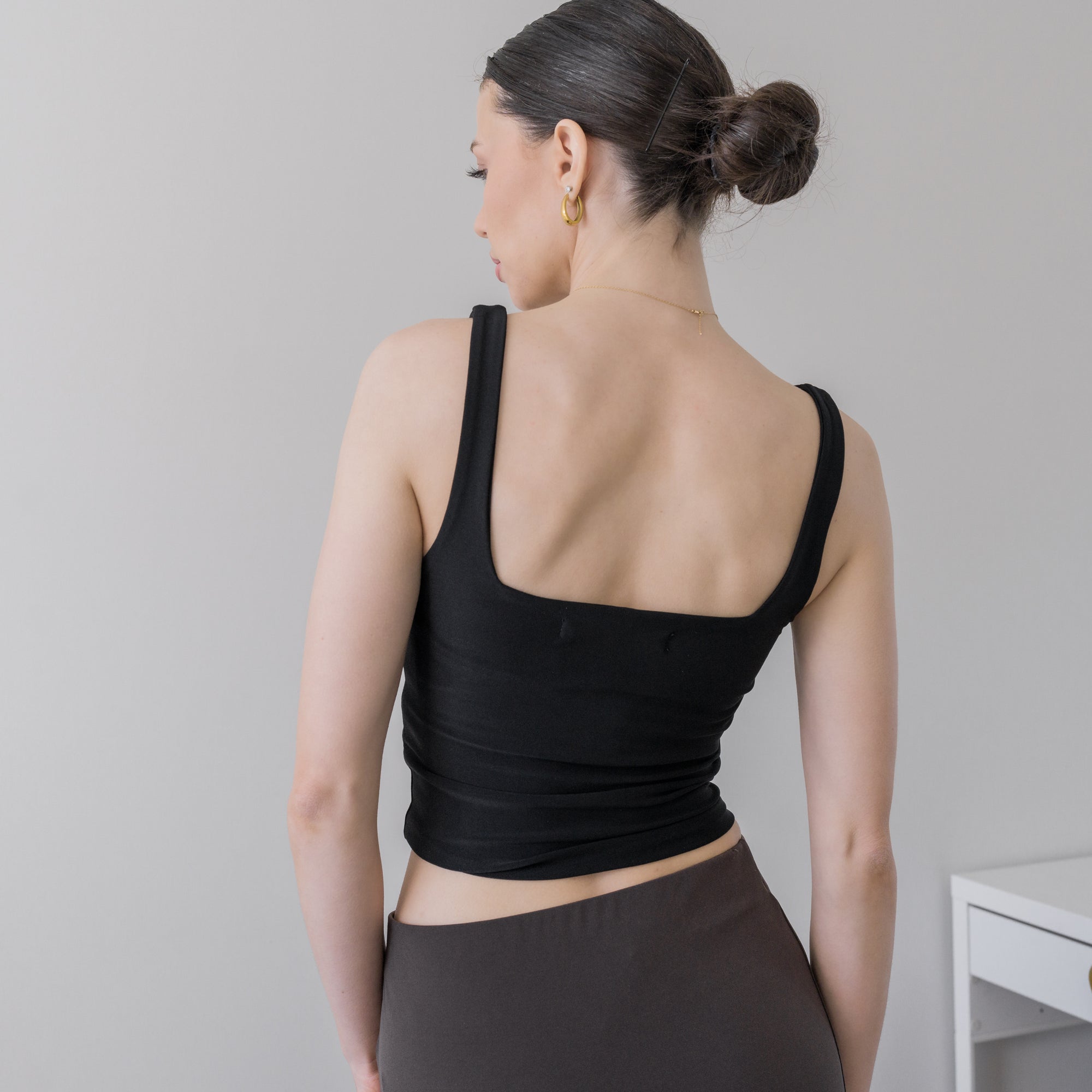 Double Layered Essential Cami in Stretchy Sports Knit