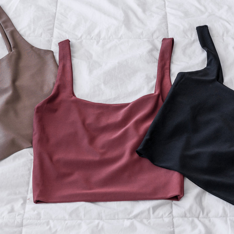 Double Layered Essential Cami in Stretchy Sports Knit