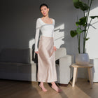 Essential Maxi Skirt in Matte Satin