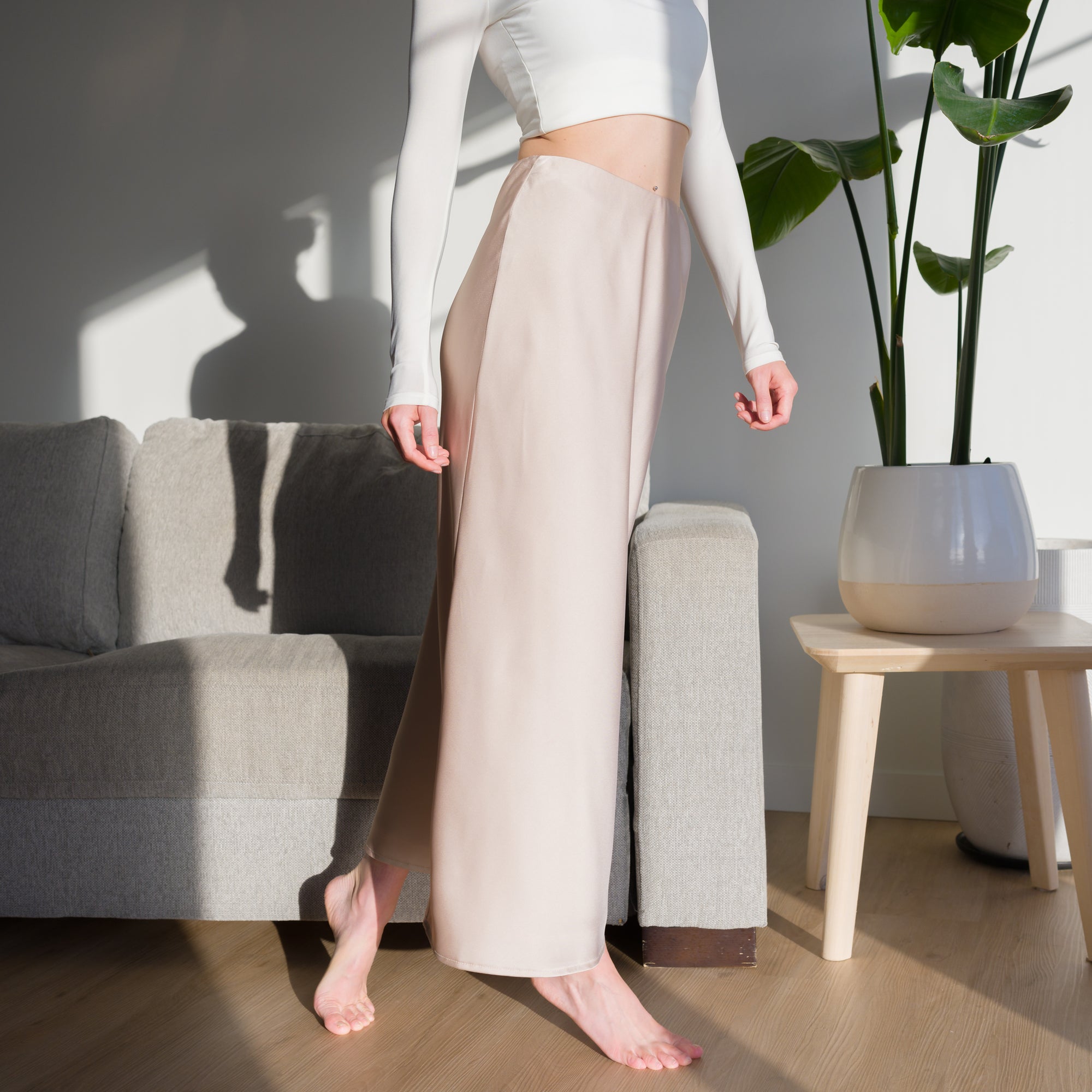 Essential Maxi Skirt in Matte Satin