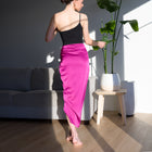 Romantic Ruched Satin Skirt