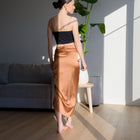 Romantic Ruched Satin Skirt