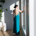 Long Ity Gown In Turquoise