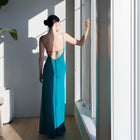 Long Ity Gown In Turquoise