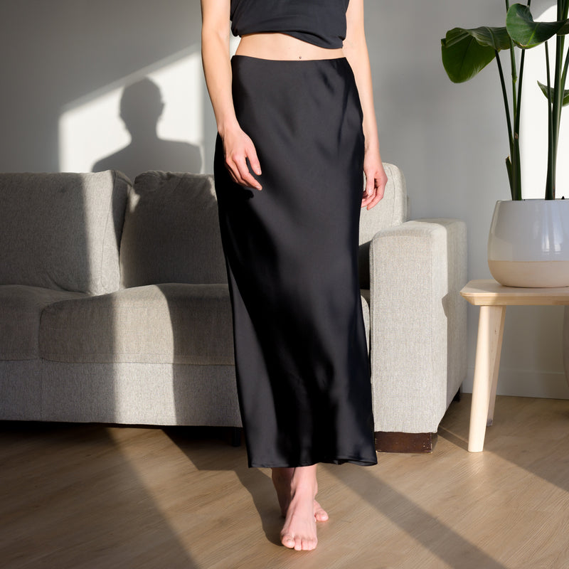 Essential Maxi Skirt in Matte Satin