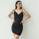 Almost Gone - Ribbed Cowl Neck Dress