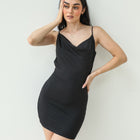 Almost Gone - Ribbed Cowl Neck Dress