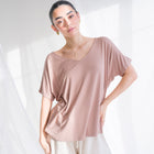 Crepe Knit T Shirt Oversized