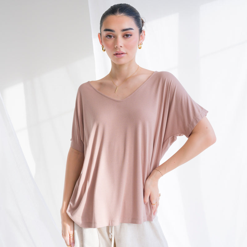 Crepe Knit T Shirt Oversized