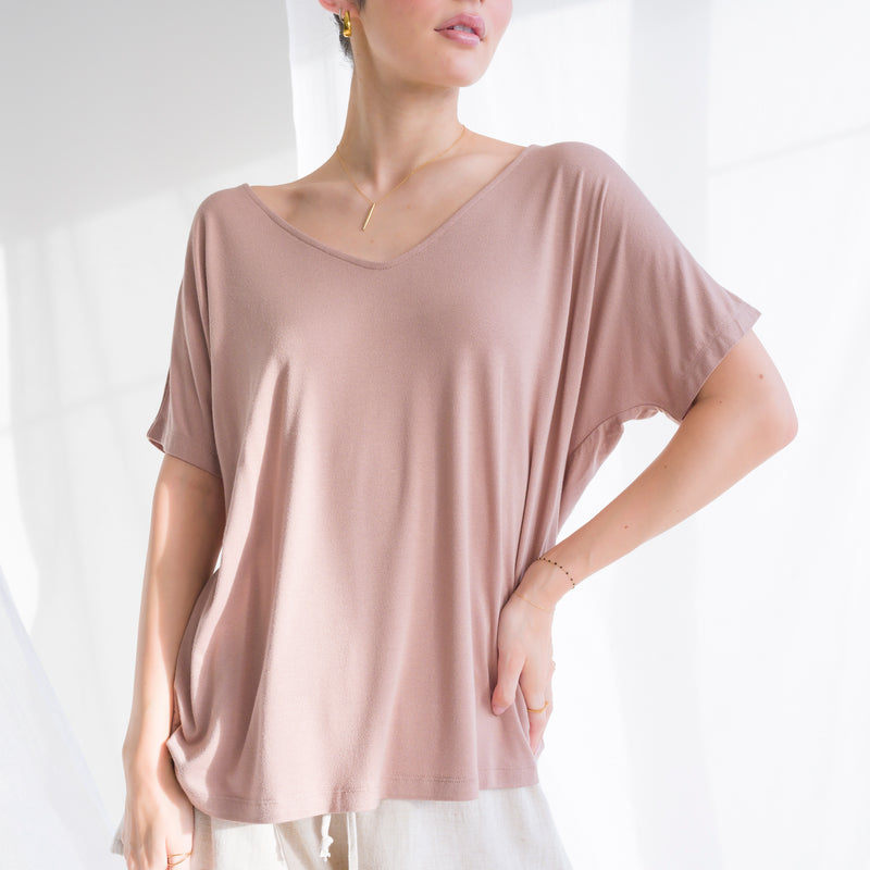 Crepe Knit T Shirt Oversized