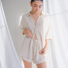 Soft Linen Top and Shorts Set