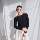 Silky-Luxe Knit Top in Performance Fabric