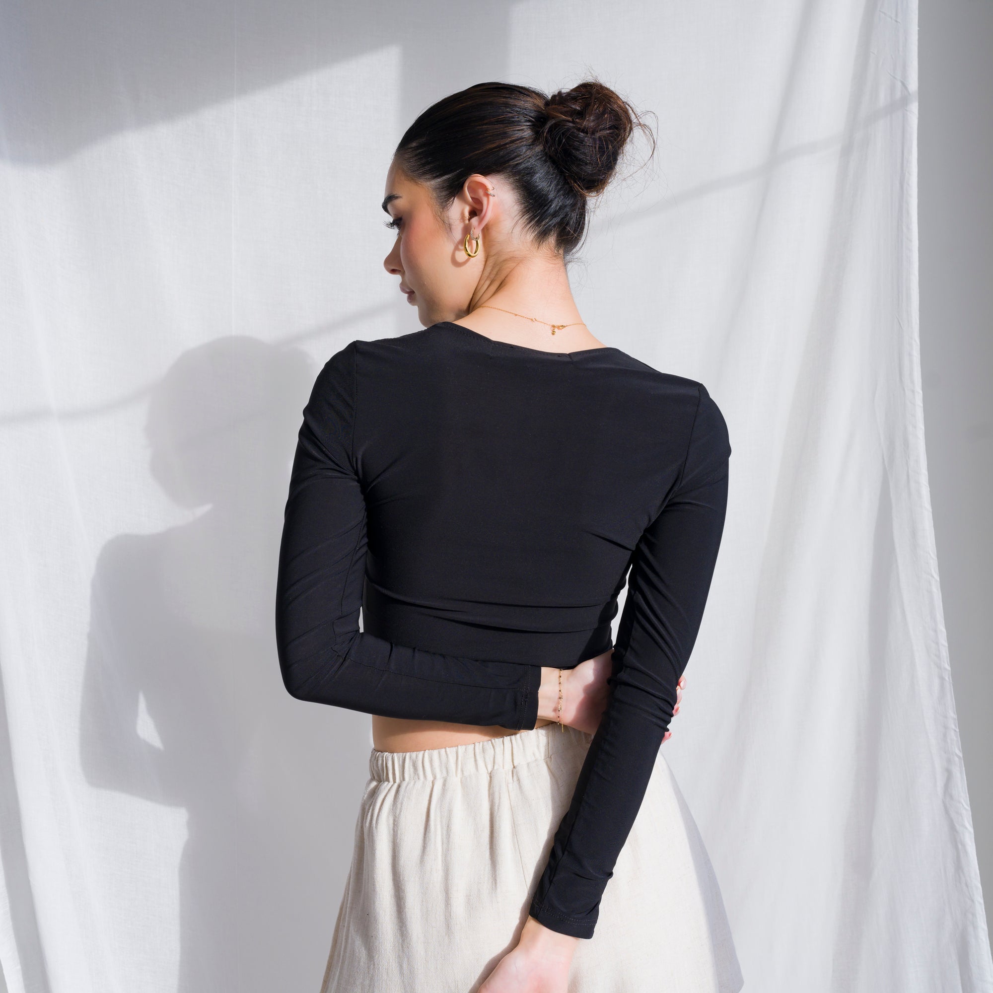 Silky-Luxe Knit Top in Performance Fabric