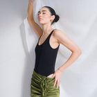 Luxury-Sheen Bodysuit in Stretchy Performance Fabric