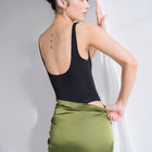 Luxury-Sheen Bodysuit in Stretchy Performance Fabric