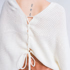 Lace-Up Back Sweater in Summer Knit