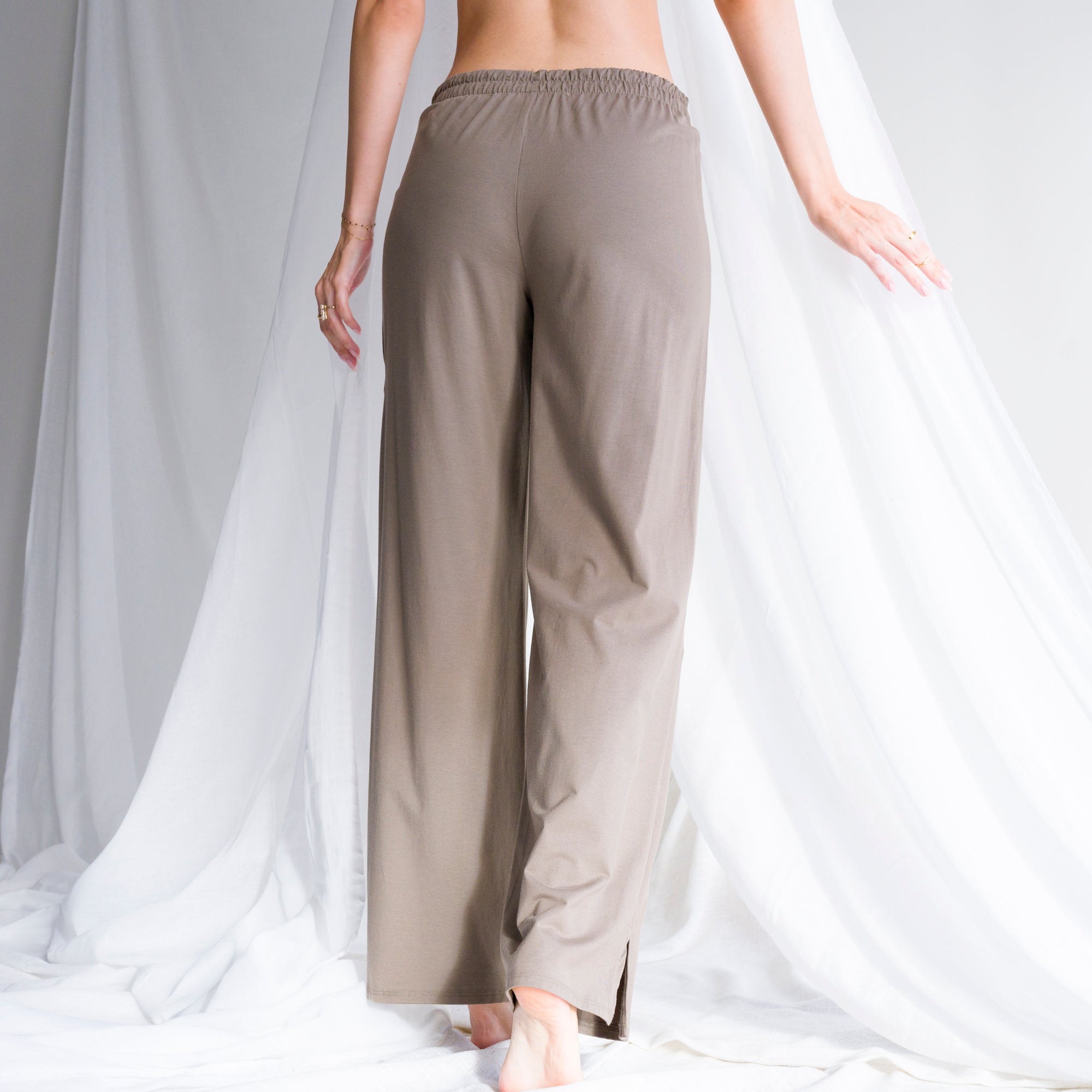 Buttery Soft Knit Pants with Slit Design