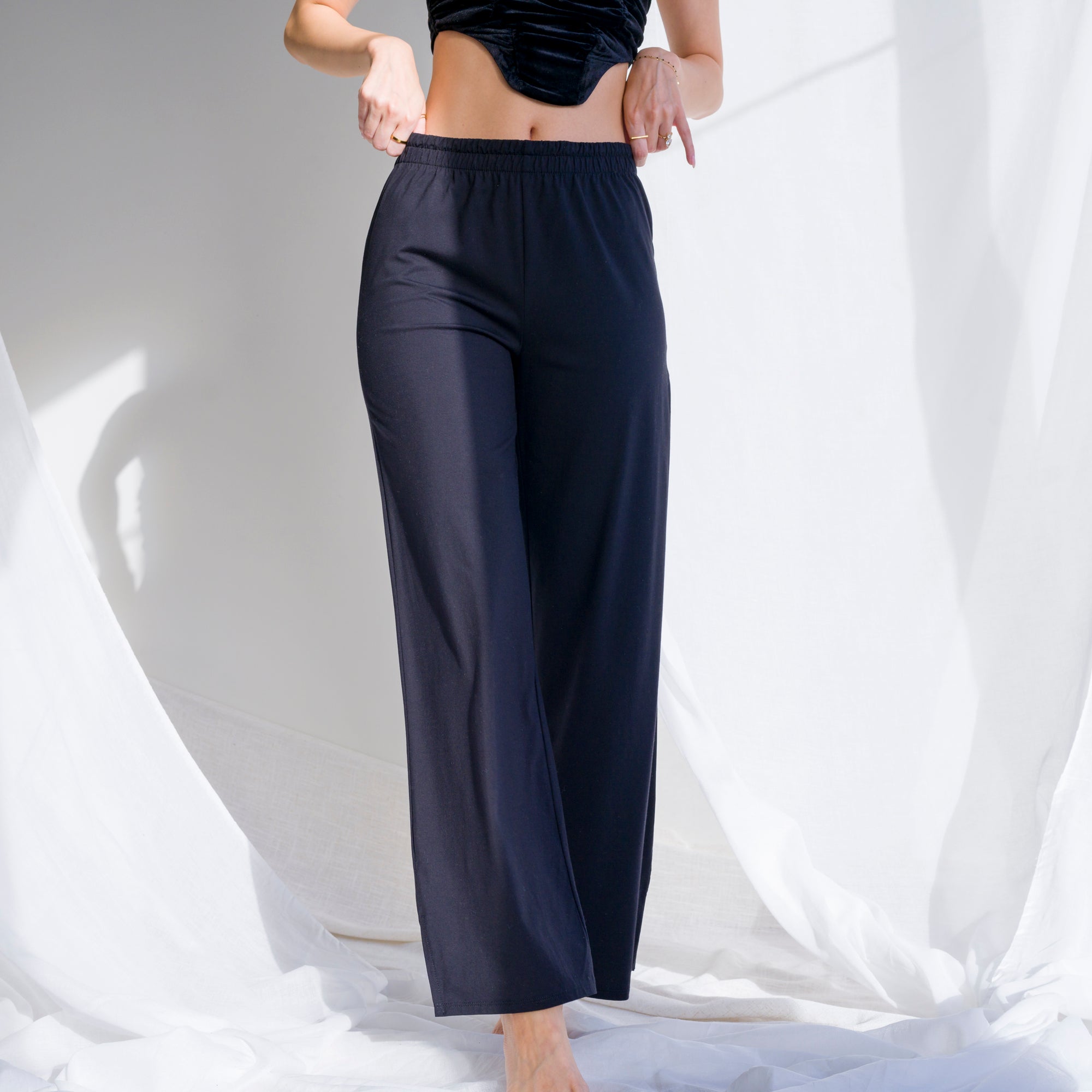 Buttery Soft Knit Pants with Slit Design