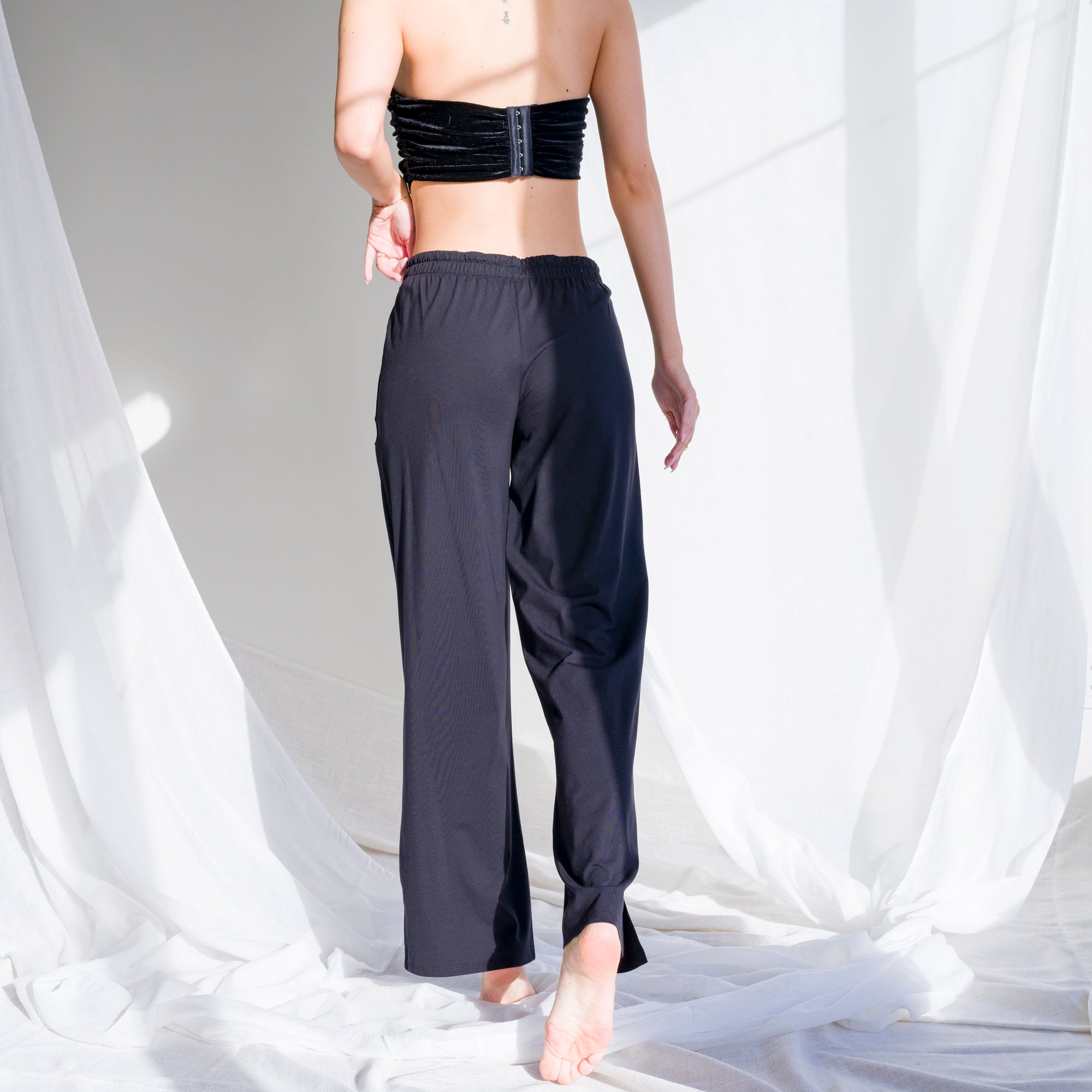 Buttery Soft Knit Pants with Slit Design