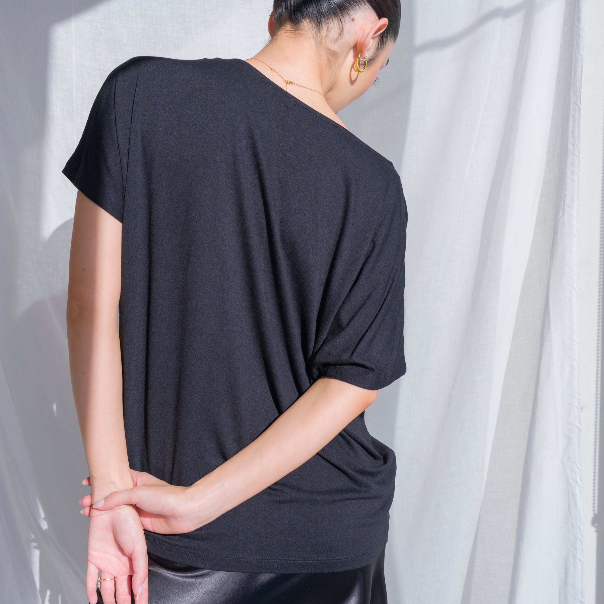 Crepe Knit T Shirt Oversized