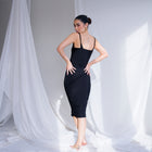 Silky-Lux Midi Dress in Comfortable Performance Fabric